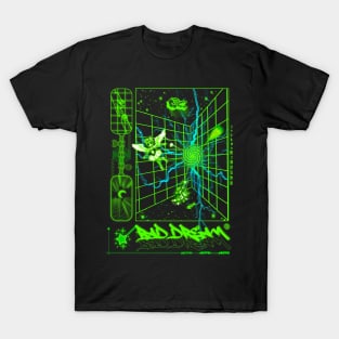 Brutalism Pixel Art Retrofuturistic Vaporwave Design T-Shirt